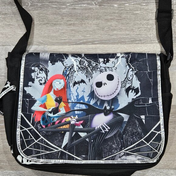 Disney Nightmare Before Christmas Jack & Sally Large Messenger Laptop Bag 🎃 - Picture 1 of 9